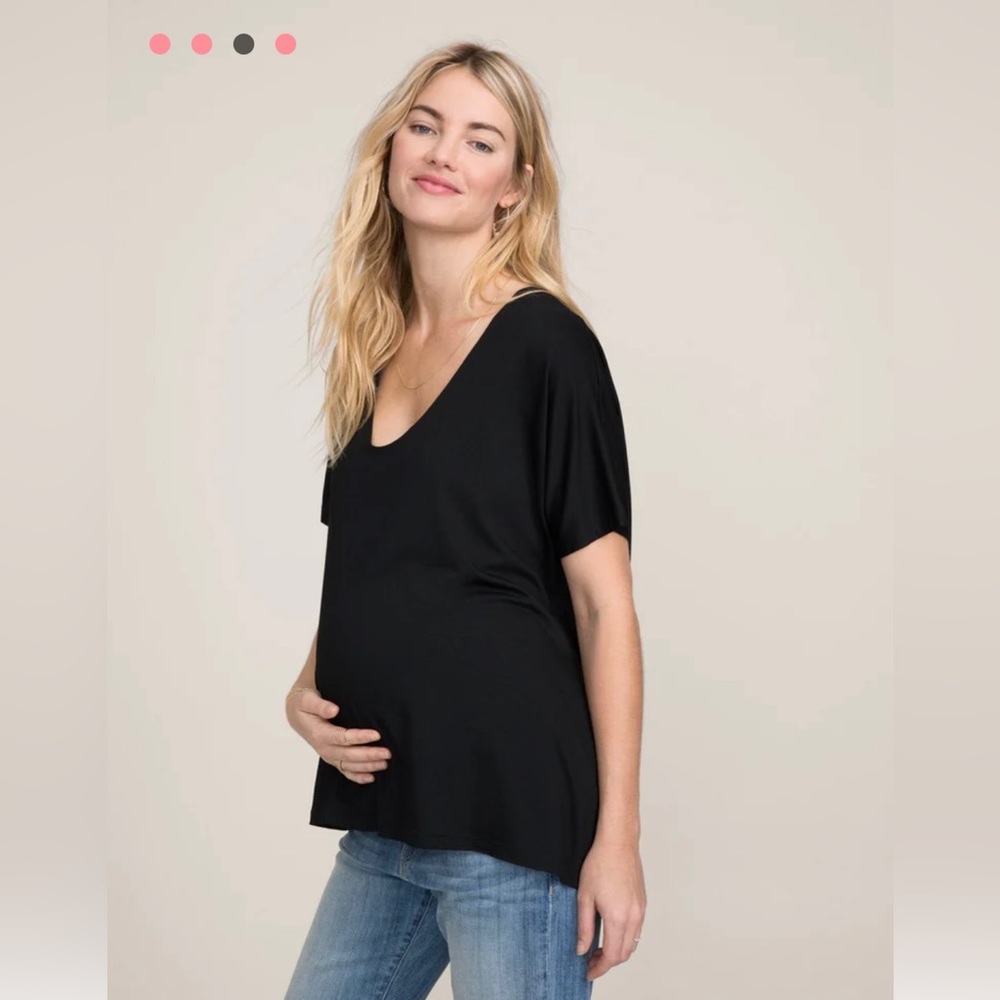 Hatch Maternity The Perfect Vee Black Tshirt Size 1